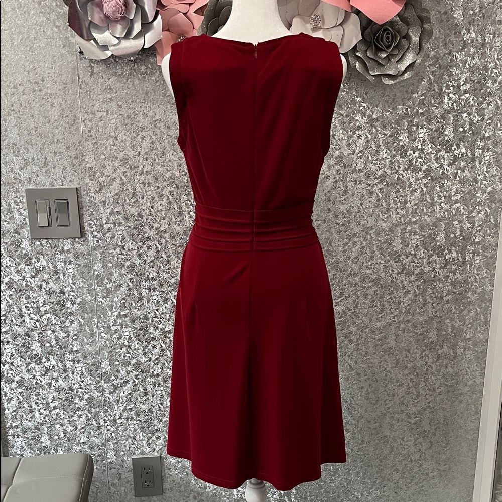 41 Hawthorn Rich Red Burgundy Midi Dress Size Medium - Picture 4 of 6